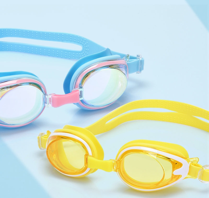 Comfortable Anti-fog Swimming Goggles with case Waterproof UV Protection For Kids Boys Girls Soft Silicone Seals For Comfort Perfect For Lap Triathlon Training & Aquatic Sports(D)