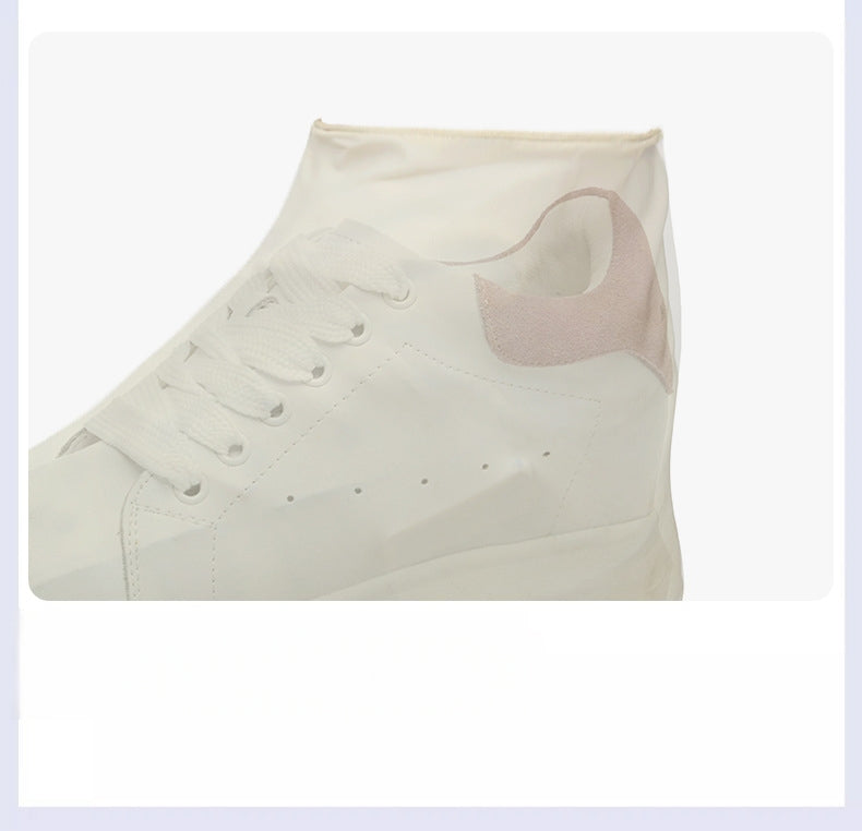 2pcs Rain Shoe Covers Latex Waterproof Shoe Covers Unisex Shoes Protectors Reusable Non-Slip Rain Boot Overshoes Walking Shoes Accessories