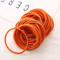50Pcs Girls Women 2.5mm Thin School Uniform Endless Hair Elastics Bobbles Hair Ties Bands Ponios Ponytail Holders