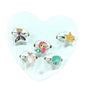 5pcs Adjustable Girls Rings Set Toys, Unicorn Finger Rings Princess Mermaid Rainbow Dress up for Children Kids Little Girls