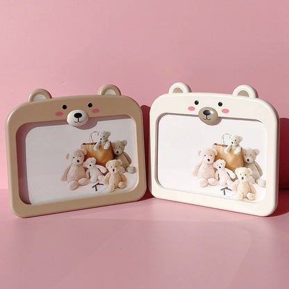 Cute Bear Photo Frame with pen holder back 4 x 6 Picture Frame for Tabletop Display, Cute Home Room Decor, Gifts for kids women