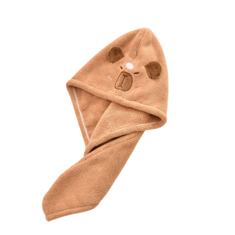 Bath Caps Coral Velvet Quick Dry Head Towel Cap Microfibre Hair Towel For Women and Girls, Absorbent Hair Drying Wrap Towel, Wet Kids Hair Dry Turban Wrap (Cinnamoroll)