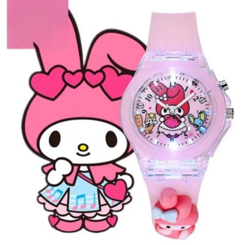 Toys for 3-8 Year Old Girls Boys, Toddler Watches Gifts for Kids 4-9 Birthday Gifts Learning Toys glow in dark Watch(Kuromi)