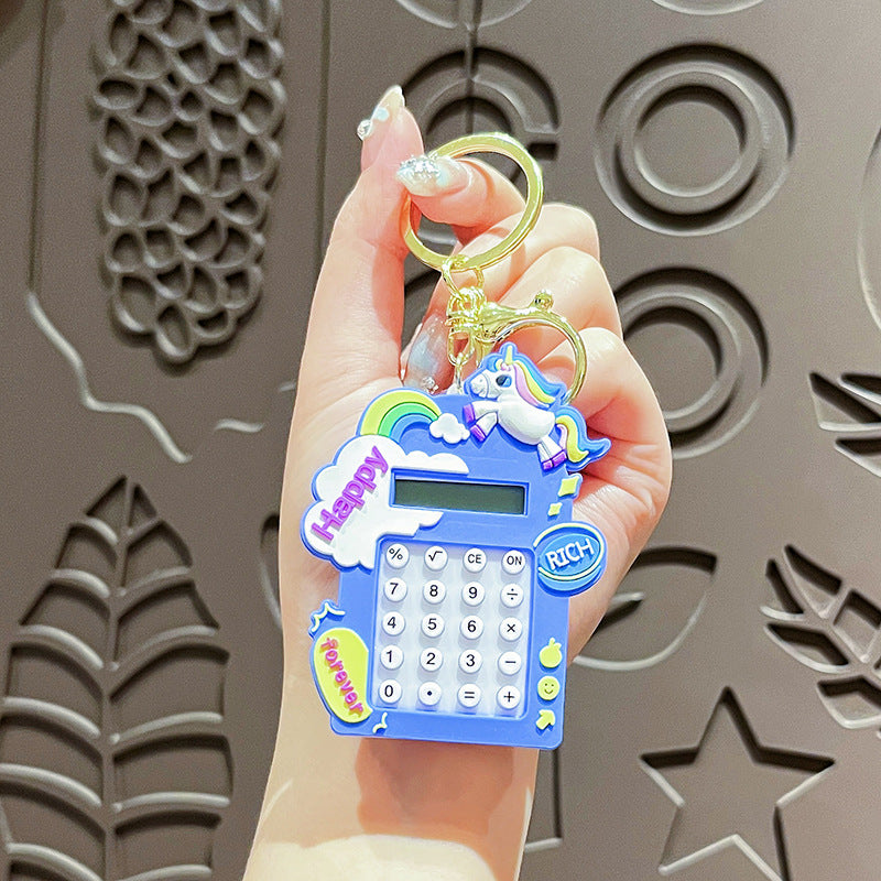 Pocket Calculator, Classic and advanced functions, Desktop Calculator with Large LCD Display and Sensitive Button,Standard Function for Office, Home, School (Kuromi)