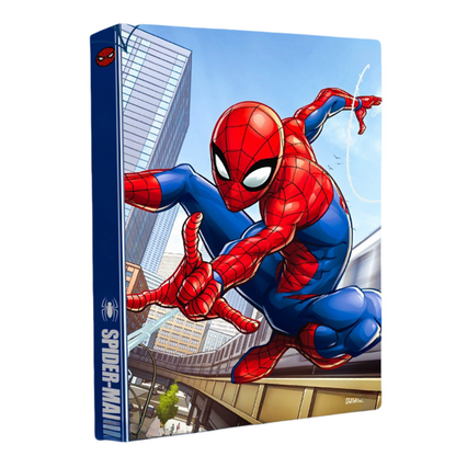 A4 Elsa Display Book Folder 30 Pockets Presentation Project Book Document Folder with Plastic SleevesLightweight Wallets for Document Office School Organization for Kids Adults (Spiderman)