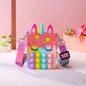 Unicorn Sensory Pop Toy Bag Girls Shoulder Bag, Silicone Pop Fidget Bag Poppet Handbag Purse Push Bubble Messenger Bag Anxiety Stress Relief for Children, Girls (Unicorn Rainbow Pop Bag)