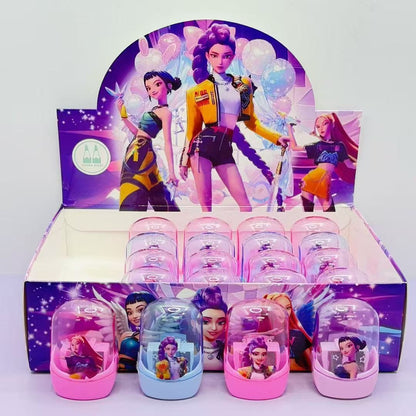 4PCS Pencil Sharpeners, Twin Hole Pencil Sharpener with Container Handheld Capybara Small Manual Pencils Sharpener with Lid Manual for Office School Supplies (Kpop)