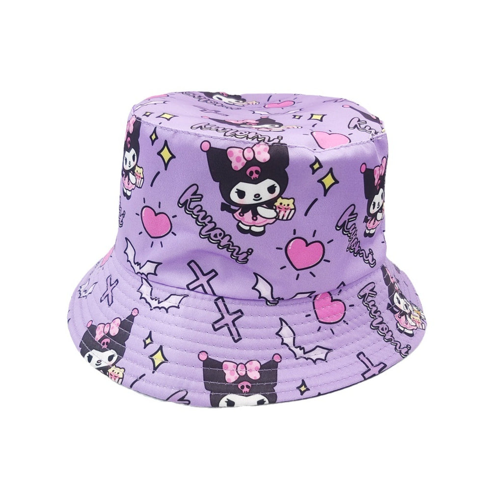 Kids Bucket Princess Sun Hat 4-12 Years Girls Boys Sports Outdoor Anti UV Lightweight Summer Beach Cool Wide Brim Protection(HELLO KITTY)