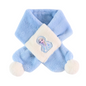 Kids Winter Beanie Scarf for 2-10 Years Old Boys Girls.Outdoor Warm Fleece Lined Thermal Knit Fluffy Pom (Blue Frozen)