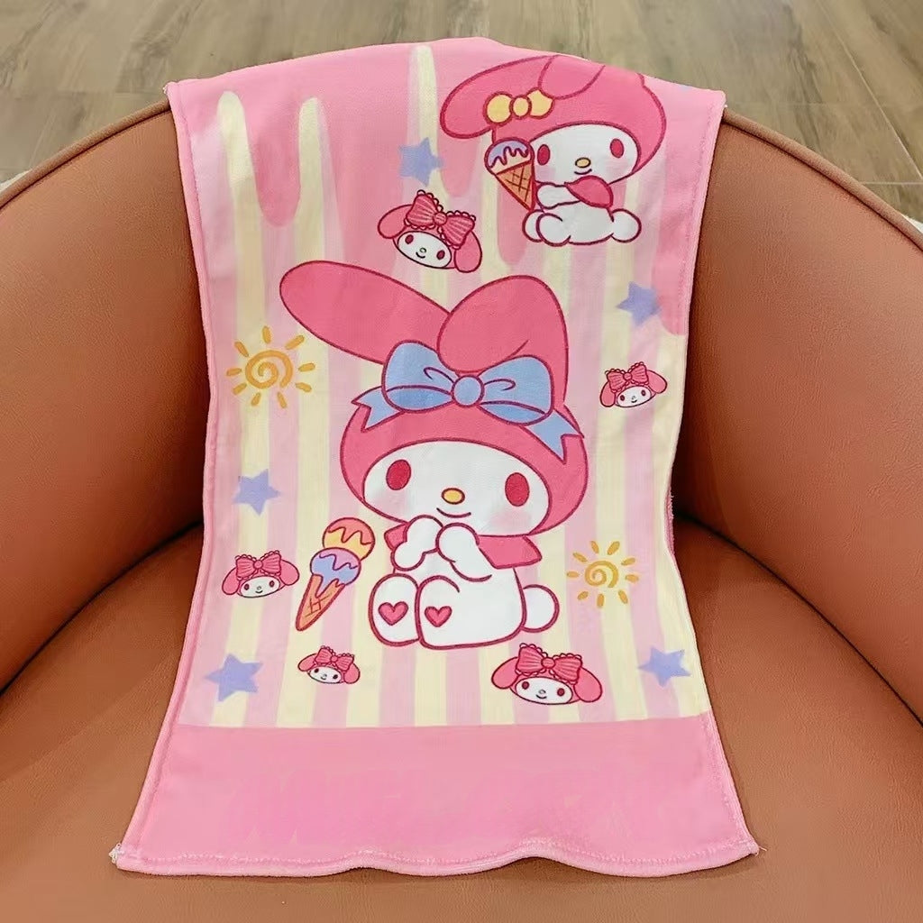 2PCS Children's Facial Towel, Kids Washcloth Towels, Cotton Kids Face Towels, Cute Kitty dog Hand Towel Set, Children Wash Cloths for Hand Face Shower, 33x 73 CM