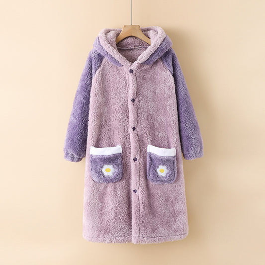 Snow White Elsa Winter Bow Oversized Blanket Hoodie Kids, Girls, Super Soft Warm Fleece Sweatshirt With Pocket for Children Teens, Long Sleeves（Purple）