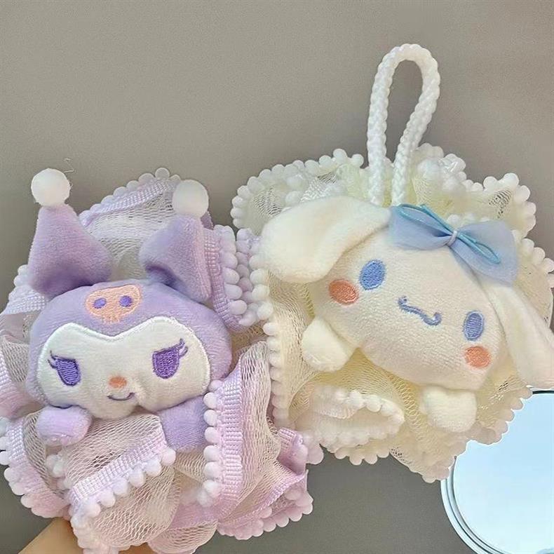 3PCS Kids Women Girls Cute Kitty Mesh Bath Shower Puff Sponge Loofahs, Children's Cartoon Bath Spong Durable Mesh Pouf Ball for Luxurious Shower Experience