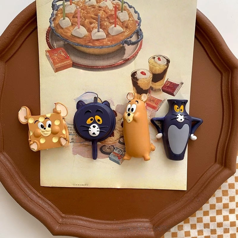 Resins Dachshund Cats dogs Magnets For Fridge Or Whiteboard Fun And Functionality Cartoon Animal Refrigerator Sticker Decors (Cat 4pcs)