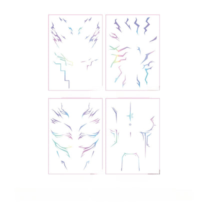 Temporary Tattoos for Kids, Kpop Cosplay Accessories, Kids Laser Tattoos for Girls Boys Face Body Christmas Costumes Cosplay Accessories Fake Hunters Tattoos (Face 4pcs) Brand: ISABELLA MOON