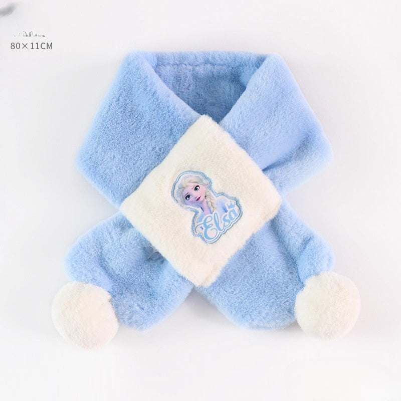 Kids Winter Beanie Scarf for 2-10 Years Old Boys Girls.Outdoor Warm Fleece Lined Thermal Knit Fluffy Pom