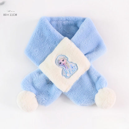 Kids Winter Beanie Scarf for 2-10 Years Old Boys Girls.Outdoor Warm Fleece Lined Thermal Knit Fluffy Pom