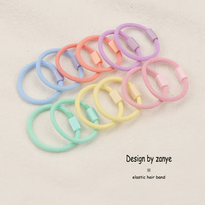 60Pcs Girls Women Thick 3CM Ties for Thick Heavy or Curly Hair Endless Hair Elastics colourful strong Bobbles Hair Ties Bands Ponios Ponytail Holders