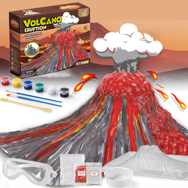 Make Your Own Volcano Eruption Stem Kit For Kids Science Experiments For Kids Age 7 - Craft- Chemistry Gifts(Set 01)