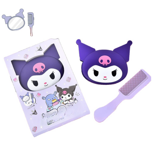 2 Pcs Girls Hair Brush Set, Fine Tooth Detangle Comb and Brush, Cute Travel Hairbrush for Girls Women Wet Dry Hair Curl Straight Styling