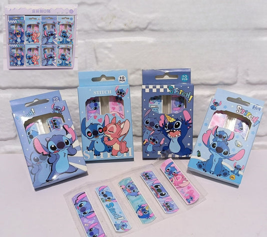 10pcs Stitch Bandages, 72*19mm Cartoon Bandages Children Waterproof Breathable Bandaids to Protect Wounds for Kids Adults Boys Girls