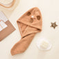 Bath Caps Coral Velvet Quick Dry Head Towel Cap Microfibre Hair Towel For Women and Girls, Absorbent Hair Drying Wrap Towel, Wet Kids Hair Dry Turban Wrap (Capybara)
