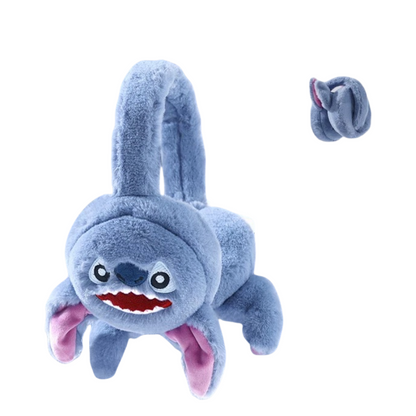 Kids Boy Girl Earmuffs Winter Fleece Thermal Outdoor Warm Plush Ear Warmer(Stitch)