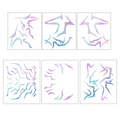 Temporary Tattoos for Kids, Kpop Cosplay Accessories, Kids Laser Tattoos for Girls Boys Face Body Christmas Costumes Cosplay Accessories Fake Hunters Tattoos (Body 6pcs)