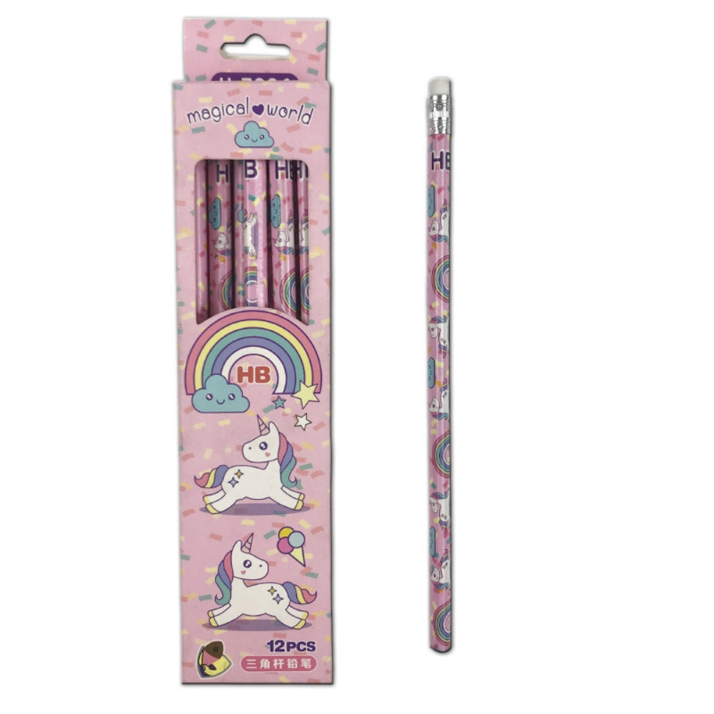 12 Pack Princess Spider HB Pencils with erasers Kids Children Party Bag Fillers School Office