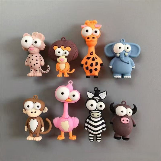 Resins Dachshund Cats dogs Magnets For Fridge Or Whiteboard Fun And Functionality Cartoon Animal Refrigerator Sticker Decors (Animal 4pcs)