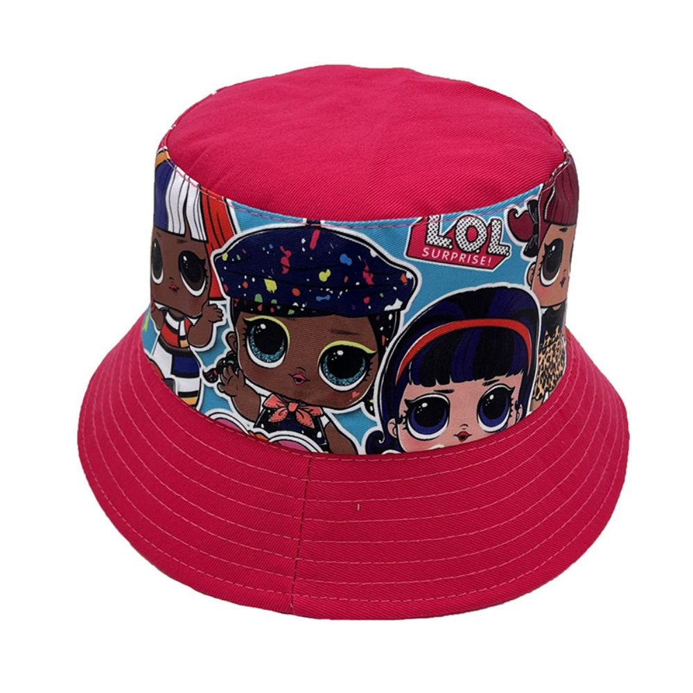 Kids Bucket Princess Sun Hat 4-12 Years Girls Boys Sports Outdoor Anti UV Lightweight Summer Beach Cool Wide Brim Protection（LOL）