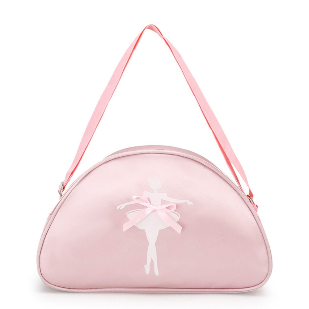 Girls Kids Children Ballet Dance Bag, Pink Ballerina Handbag Tote Gymnastics Sports Duffel Bag, Crossbody Shoulder School Bag Light Weight Carry-on Luggage
