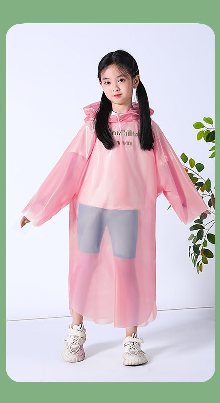 3 Pack Rain Ponchos for Kids Reusable disposal Thickened EVA Travel Raincoat Jacket with Hoods and Sleeves,Lightweight Capes Ponchos for kids Outdoor Camping Travel