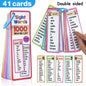 1000 Sight Words List 41 Double-Side Flash Cards, High Frequency Word Lists, ESL Teaching Materials Essential Teacher Teaching Aids for Primary School, Vocabulary Building (Set01 1000)