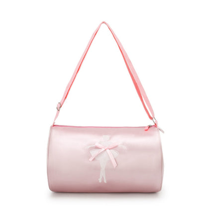 Girls Kids Children Ballet Dance Bag, Pink Ballerina Handbag Tote Gymnastics Sports Duffel Bag, Crossbody Shoulder School Bag Light Weight Carry-on Luggage