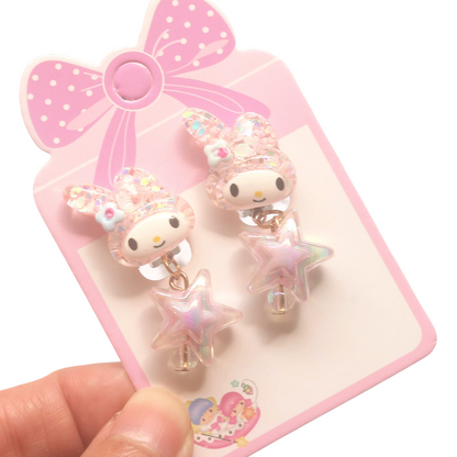 3 Pairs kids Clip On Earrings for Girls Cute Earrings No Pierced Princess Play Girls Dress Up Jewelry Set for Kids