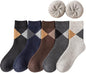 5 Pairs Thermal Socks Mens Walking Hiking Climbing Warm Thick Heat Wool Knitting Socks Winter