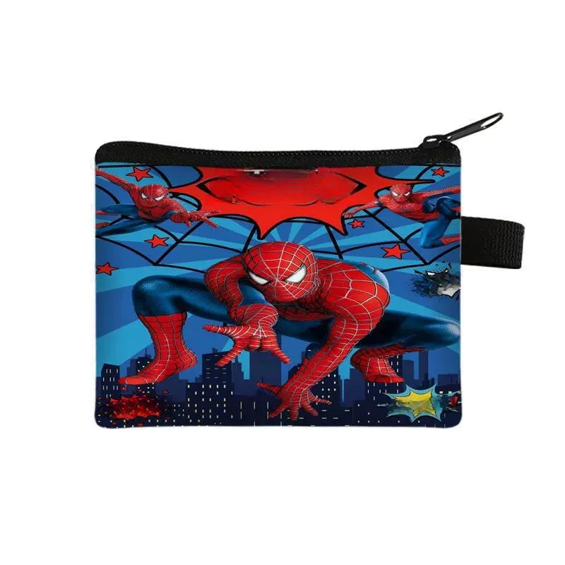 2 Pack Small Coin Purse, Cute Cartoon Wallet Mini Purse Holder for Women Girls Children, Oxford Pouch Small Change Bag for Coin, Credit Card, ID Card, Keys, Lipstick (Spiderman)