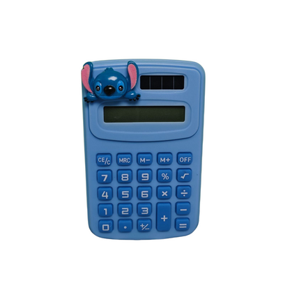 Pocket Calculator, Classic and advanced functions, Desktop Calculator with Large LCD Display and Sensitive Button,Standard Function for Office, Home, School (Stitch)