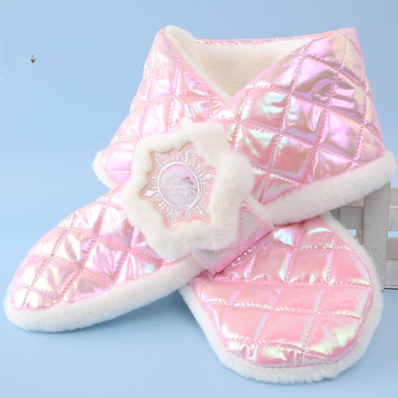 Kids Winter Beanie Scarf for 2-10 Years Old Boys Girls.Outdoor Warm Fleece Lined Thermal Knit Fluffy Pom