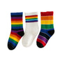 3 Pairs Kids Girls Boys ankle socks Rich Cotton Fashion Rainbow Stripe Breathable Lightweight Sport Socks Trainer Socks infant