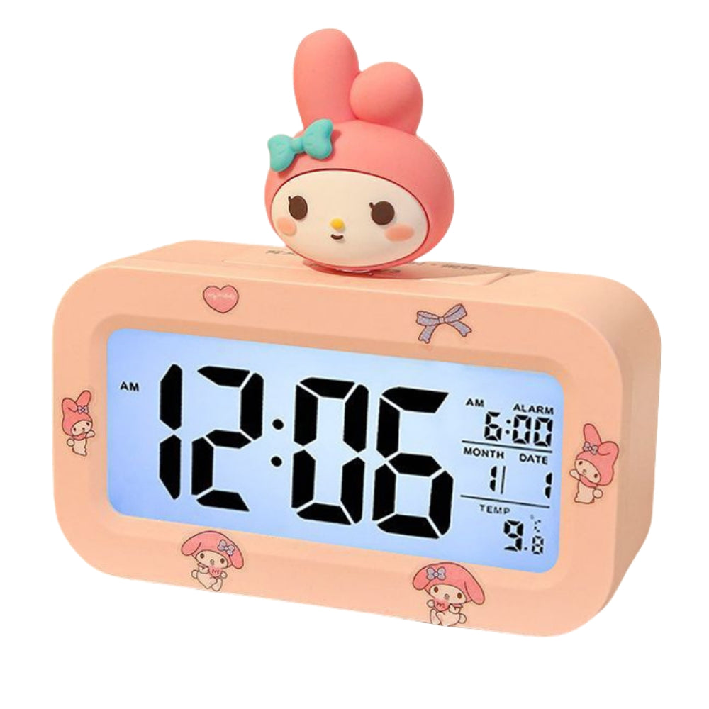 LED Digital Children Alarm Clock With Night Light - Light Alarm Clock for Girls Boys Teenagers School Back To School Gifts Dual Alarms Snooze Modes Temperature Dates display