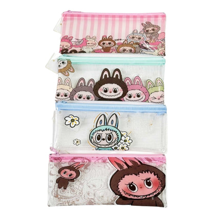 4pcs Capybara Pencil Case, Portable for Stationery, Transparent Zipper Pen Holder Bag, Wide Opening Pen Bag for School Supplies for Teenage Girls, Boys (Capybara)