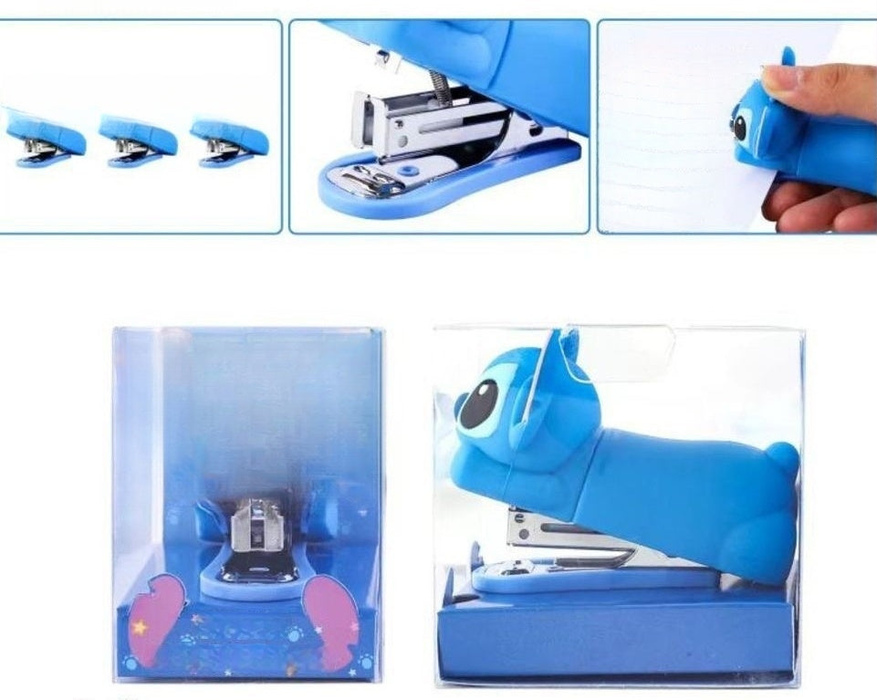 Mini Effortless Kitty Princess Desktop Staplers with 1000 Standard No.10 staples set Cute Stapler Gift for Student and Office School stationary Use