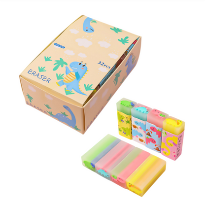 Unicorn Dinosaur Rubbers Pencil Eraser Erasers Rubber for Kids School Stationary Party Favour Bag Fillers Gift Set