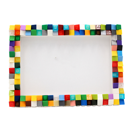 Photo Frame Christmas Tree DIY Colourful Bricks Picture Frames for Desk Decor Family Friends Kids Gifts 7x5 Portrait & Landscape Creative Crafts Gift Set Boys Girls (Mosaic 7X5(12.7*17.8))