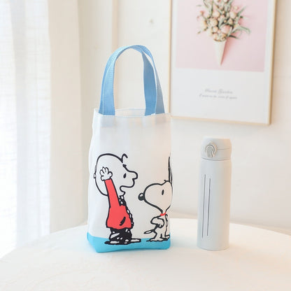 Capybara cute bear dog Tote Bag With Canvas Tote Bag Casual Reusable Shopping Bag With Washable Foldable Shopper Bag For Women Girls（Kuromi）