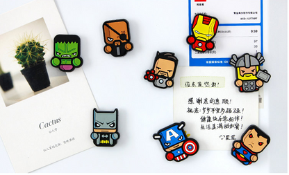 6PCS Toy Princes FRIDGE MAGNET Kids Memo Party Bag Fillers Board 3D Action Figures Gift Refrigerator sticker(Avengers)