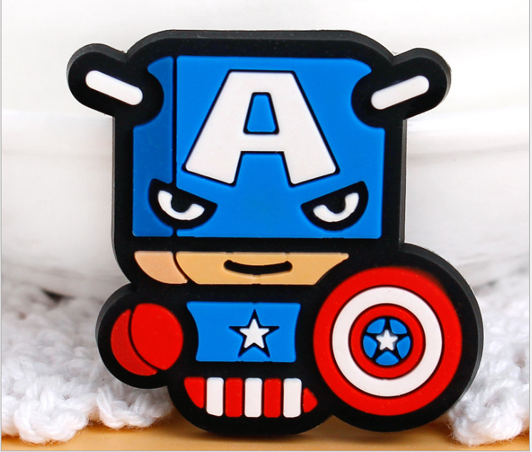 6PCS Toy Princes FRIDGE MAGNET Kids Memo Party Bag Fillers Board 3D Action Figures Gift Refrigerator sticker(Avengers)
