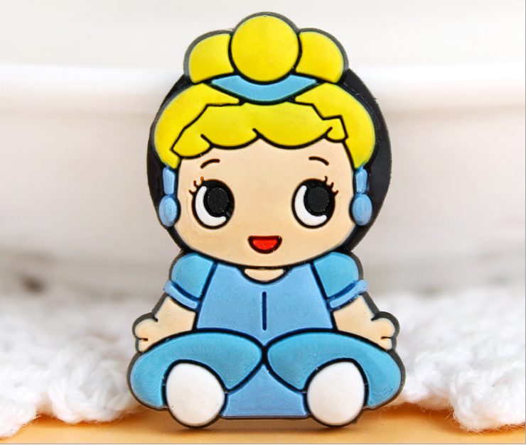 6PCS Toy Princes FRIDGE MAGNET Kids Memo Party Bag Fillers Board 3D Action Figures Gift Refrigerator sticker (Princess)