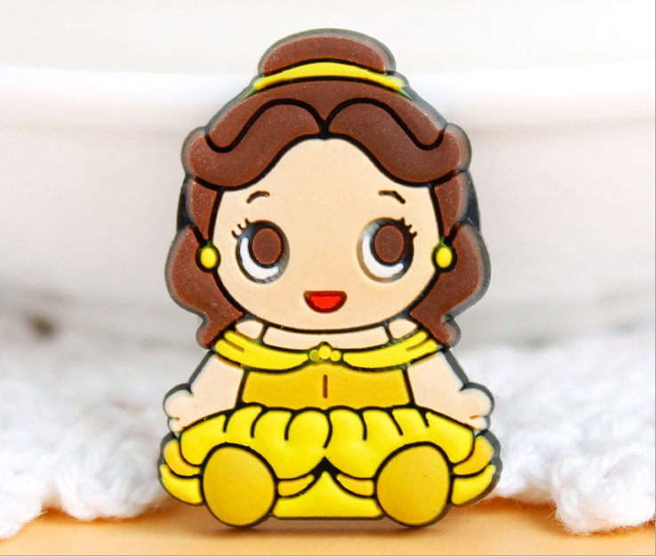 6PCS Toy Princes FRIDGE MAGNET Kids Memo Party Bag Fillers Board 3D Action Figures Gift Refrigerator sticker (Princess)